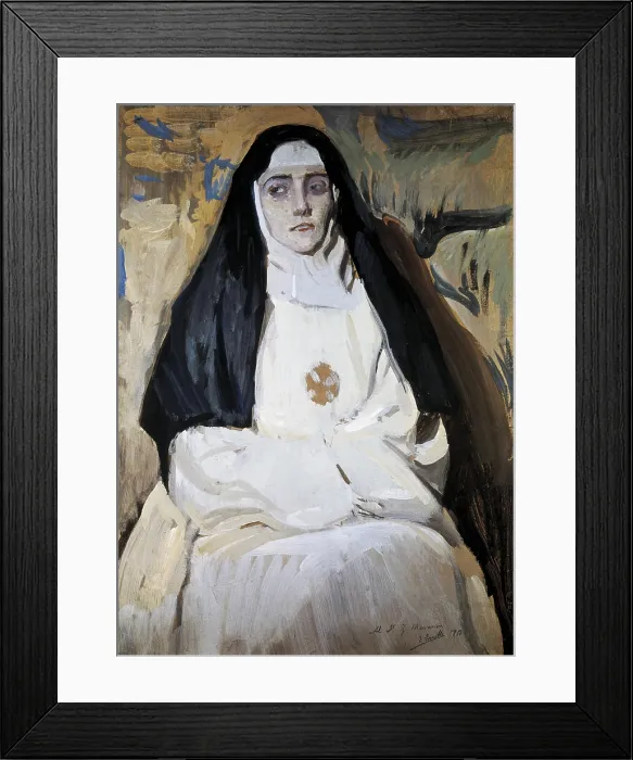 Framed Print : SOROLLA, Joaquin (1863-1923). A Nun. 1918. Oil on canvas. Private Collection. - Iberfoto / Everett Collection (506410)**US SALES ONLY** Framed Print : SOROLLA, Joaquin (1863-1923). A Nun. 1918. Oil on canvas. Private Collection. - Iberfoto / Everett Collection (506410)**US SALES ONLY**