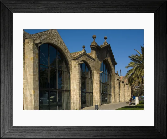 Framed Print : SPAIN. Barcelona. Raval (Chinese District). Entrance of the Drassanes Reials (Real Dockyards). Gothic building 13th - 15th century. Nowadays it houses the Maritime museum Framed Print : SPAIN. Barcelona. Raval (Chinese District). Entrance of the Drassanes Reials (Real Dockyards). Gothic building 13th - 15th century. Nowadays it houses the Maritime museum