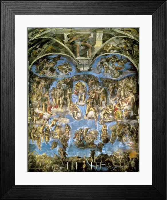 Framed Print : Michelangelo (1475-1564). Sistine Chapel. The Last Judgement. 1537-1541. VATICAN CITY. Vatican Palaces. Renaissance art. Cinquecento. Fresco Framed Print : Michelangelo (1475-1564). Sistine Chapel. The Last Judgement. 1537-1541. VATICAN CITY. Vatican Palaces. Renaissance art. Cinquecento. Fresco