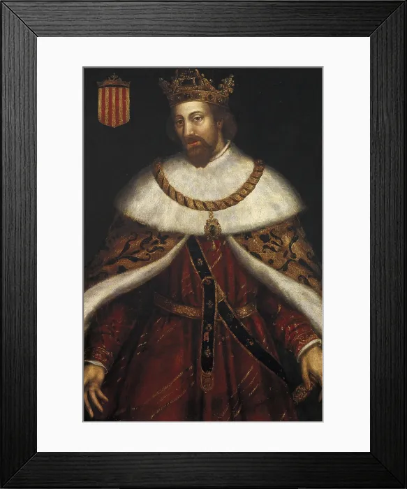 Framed Print : James I the Conqueror. ca. 1587-1588. Oil on canvas. SPAIN. Barcelona. Montjuic Castle Military Museum. - M.C.Esteban / Iberfoto / Everett Collection (506326)**US SALES ONLY**