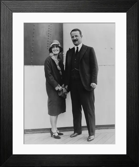 Framed Print : Kermit Roosevelt (1889-1943), son of President Theodore Roosevelt, with his wife, the former Belle Wyatt Willard, daughter of the U.S. Ambassador to Spain. 1928