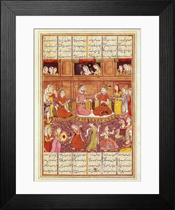 Framed Print : Shahnameh. The Book of Kings. 16th c. Zal meets Mihrab of Kabul. Gouache on paper. F04v. Persian art. Safavid period. Miniature Painting. FRANCE. Chantilly Framed Print : Shahnameh. The Book of Kings. 16th c. Zal meets Mihrab of Kabul. Gouache on paper. F04v. Persian art. Safavid period. Miniature Painting. FRANCE. Chantilly
