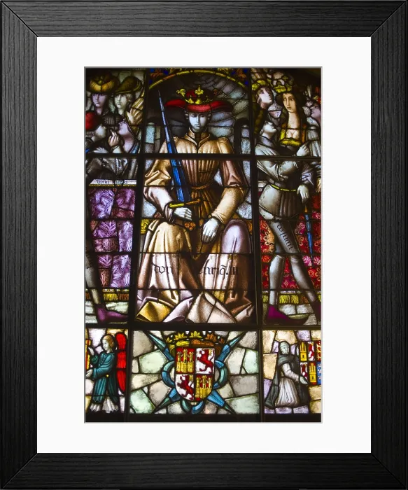 Framed Print : SPAIN. Segovia. Alcazar (castle). Stained glass. Fabrizio Finetti / AISA / Everett Collection (189236)**US SALES ONLY**