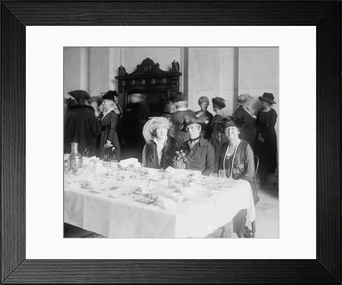 Framed Print : First Lady Florence Harding (1860-1924), at a luncheon with her best friend, Evalyn Walsh McLean, heiress and wife of Edward McLean, owner of the WASHINGTON POST. 1921