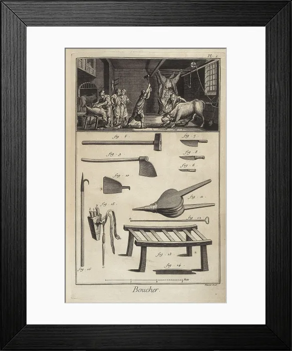 Framed Print : Pharmaceutical laboratory. Picture of the 'Enciclopdie' (1751). Engraving. SPAIN. Barcelona. Biblioteca de Catalunya (National Library of Catalonia)