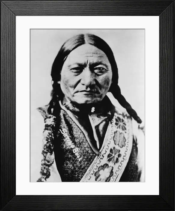 Framed Print : Sitting Bull (1831-1890) Lakota Sioux, in 1885 portrait during his years as a performer in Buffalo Bill's Wild West Show