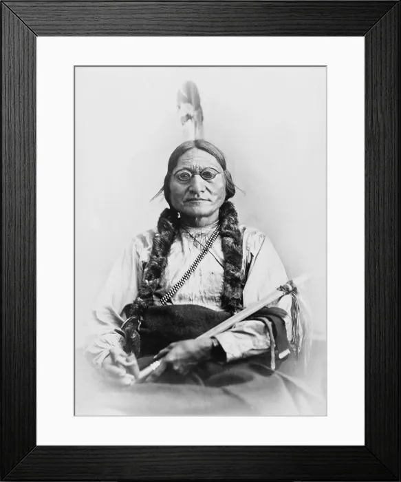 Framed Print : Sitting Bull (1831-1890) Lakota Sioux, in 1881, when he surrendered to American forces, five years after the Battle of Little Bighorn