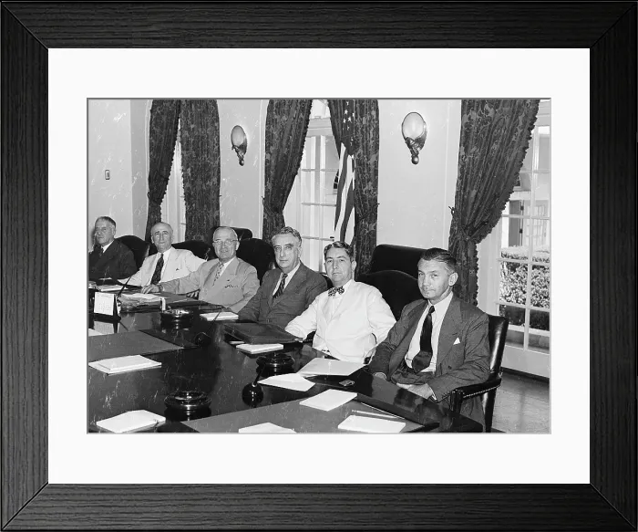 Framed Print : President Harry S. Truman with his cabinet