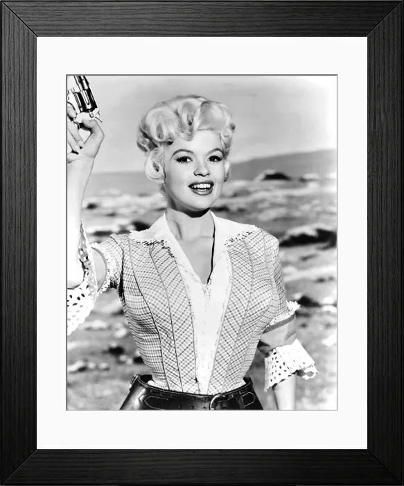 Framed Print : THE SHERIFF OF FRACTURED JAW, Jayne Mansfield, 1958, TM and Copyright 20th Century-Fox Film Corp. All Rights Reserved Framed Print : THE SHERIFF OF FRACTURED JAW, Jayne Mansfield, 1958, TM and Copyright 20th Century-Fox Film Corp. All Rights Reserved