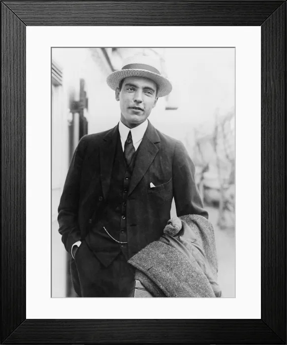 Framed Print : Vincent Astor (1891-1959), one of the wealthiest men in America, upon his return from Europe, 1922