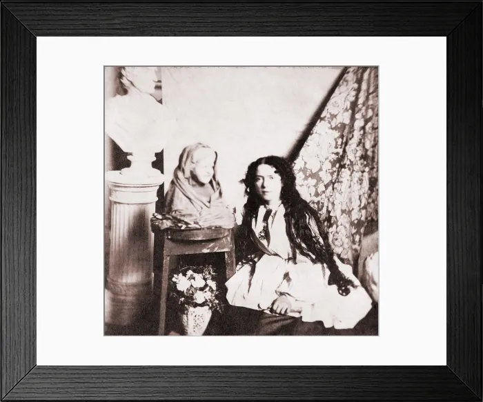 Framed Print : Vinnie Ream Hoxie (1847-1914), American sculptor received an important commission for sculpture of Abraham Lincoln in 1866 when she was only 18 years old