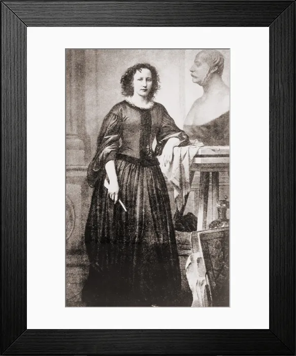 Framed Print : Elisabet Ney (1833-1907), German-American portrait sculptor. She had success in Europe, executing portraits of Schopenhauer, Bismarck and Garibaldi