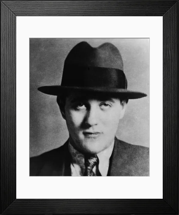 Framed Print : Benny Bugsy Siegel (1906-1947), partnered with Meyer Lanskey in the 1930s, developing narcotics and gambling concerns on the West Coast