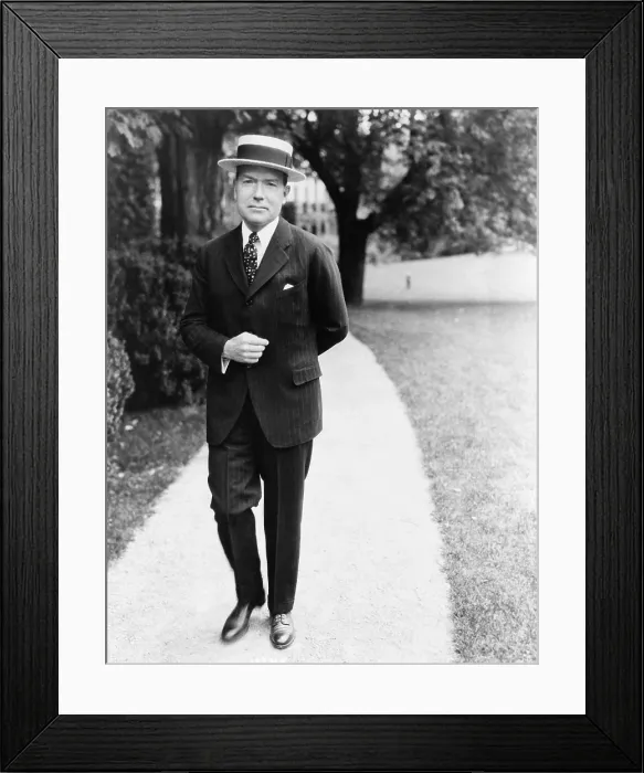 Framed Print : John D. Rockefeller, Jr. (1874-1960), on vacation at Hot Springs, Virginia. June 1925