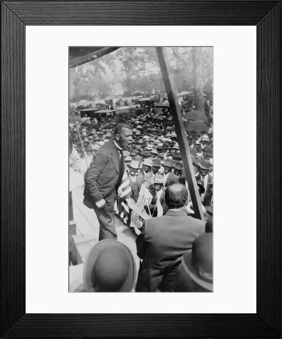 Framed Print : Booker T. Washington (1856-1915), delivering speech from a stage near New Orleans, Louisiana. Ca. 1910 Framed Print : Booker T. Washington (1856-1915), delivering speech from a stage near New Orleans, Louisiana. Ca. 1910