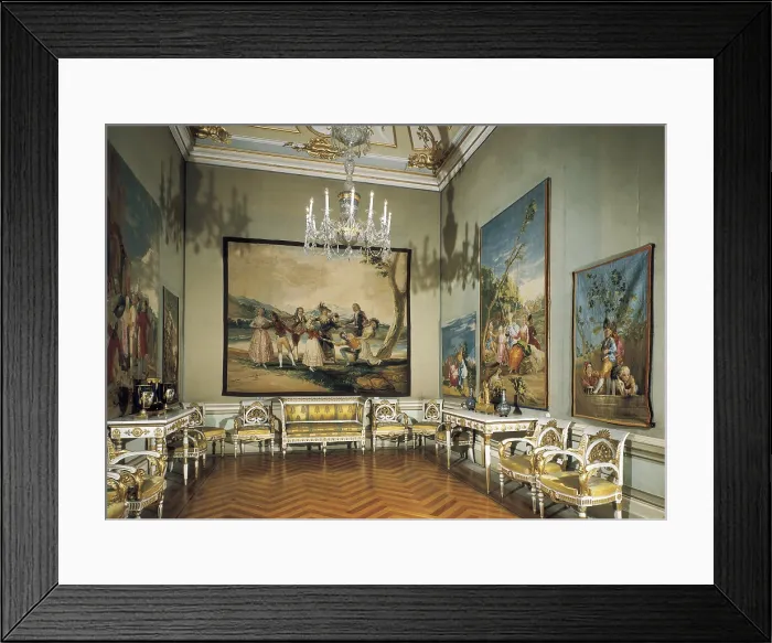 Framed Print : SPAIN. Madrid. Royal Palace. Rooms of the queen Mara Cristina of Bourbon
