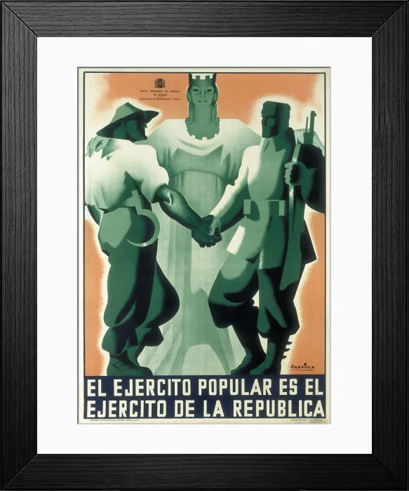 Framed Print : Spanish Civil War (1936-1939). 'El Ejrcito Populars el ejrcito de la Repblica' (The Popular Army is The Republic's Army)