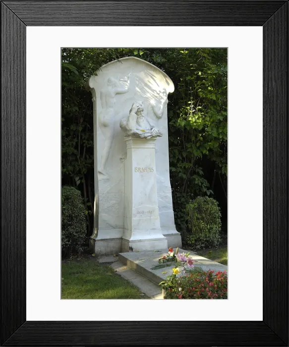 Framed Print : AUSTRIA. Vienna. Cemetery. Tomb of Johannes Brahms. AISA / Everett Collection**US SALES ONLY**