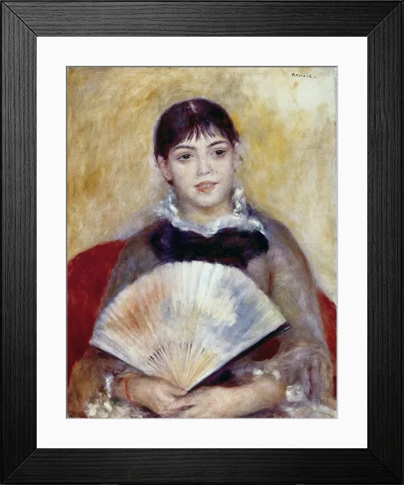Framed Print : RENOIR, Pierre-Auguste (1841-1919). Girl with a Fan. 1881. Impressionism. Oil on canvas. RUSSIA. Saint Petersburg. State Hermitage Museum. - C Framed Print : RENOIR, Pierre-Auguste (1841-1919). Girl with a Fan. 1881. Impressionism. Oil on canvas. RUSSIA. Saint Petersburg. State Hermitage Museum. - C