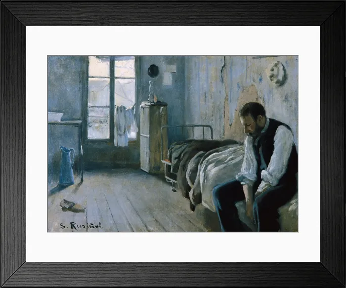 Framed Print : RUSInOL i PRATS, Santiago (1861-1931). My Room in Paris. 1896. Modernism. Oil on canvas. Private Collection. - J. Bedmar / Iberfoto / Everett Collection (509318)**US SALES ONLY**