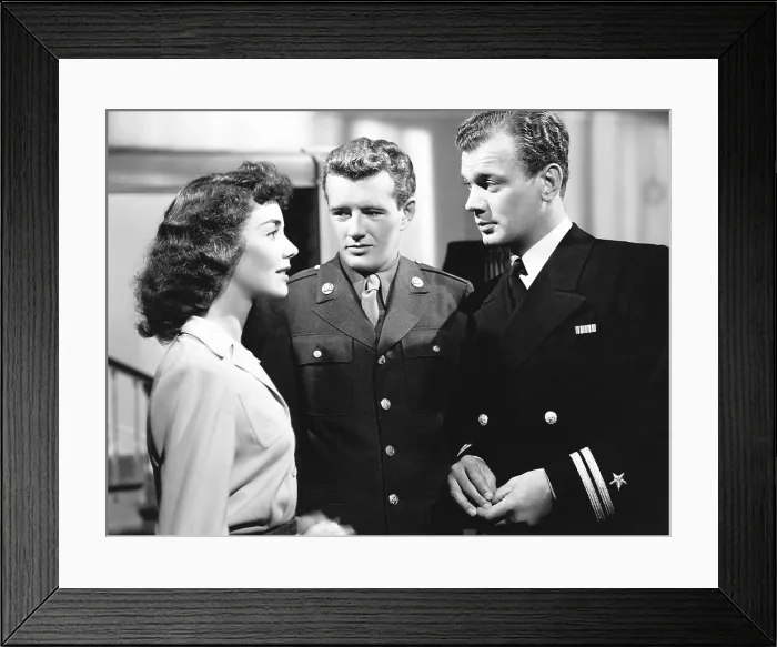 Framed Print : SINCE YOU WENT AWAY, from left, Jennifer Jones, Robert Walker, Joseph Cotten, 1944