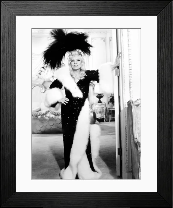 Framed Print : SEXTETTE, Mae West (in a gown by Edith Head), 1978. Crown International Pictures / courtesy Everett Collection