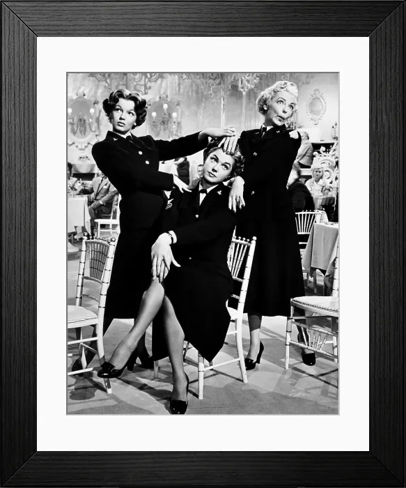 Framed Print : SKIRTS AHOY!, from left: Joan Evans, Esther Williams, Vivian Blaine, 1952 Framed Print : SKIRTS AHOY!, from left: Joan Evans, Esther Williams, Vivian Blaine, 1952