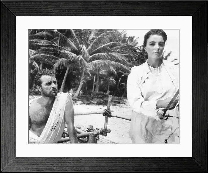Framed Print : SEA WIFE, from left, Richard Burton, Joan Collins, 1957, 20th Century Fox, TM & Copyright / Courtesy: Everett Collection