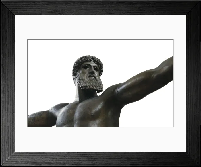 Framed Print : The Poseidon of Artemision. 460 BC. Classical Greek art. Sculpture on bronze. GREECE. Athens. National Museum of Archaeology. Proc: GREECE. EUBOEA Framed Print : The Poseidon of Artemision. 460 BC. Classical Greek art. Sculpture on bronze. GREECE. Athens. National Museum of Archaeology. Proc: GREECE. EUBOEA