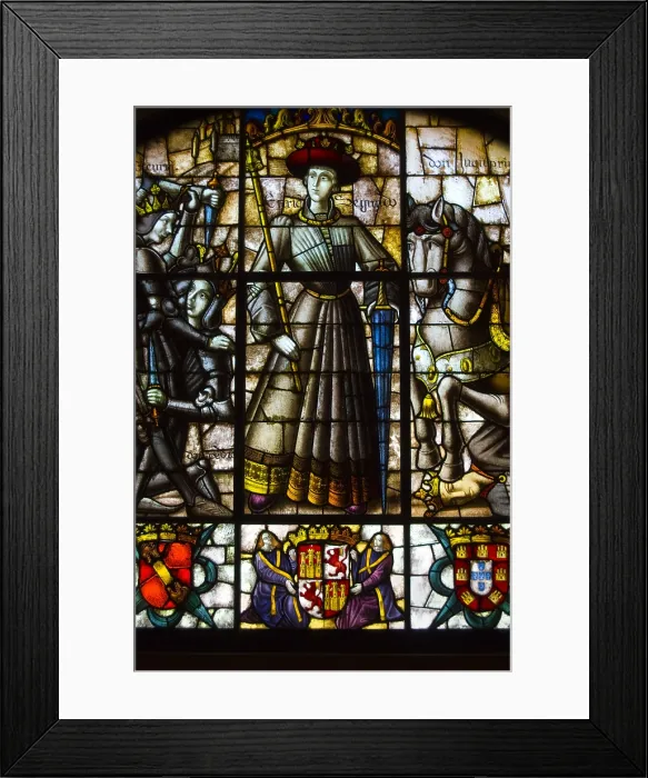 Framed Print : SPAIN. Segovia. Alcazar (castle). Stained glass. Fabrizio Finetti / AISA / Everett Collection (189238)**US SALES ONLY**
