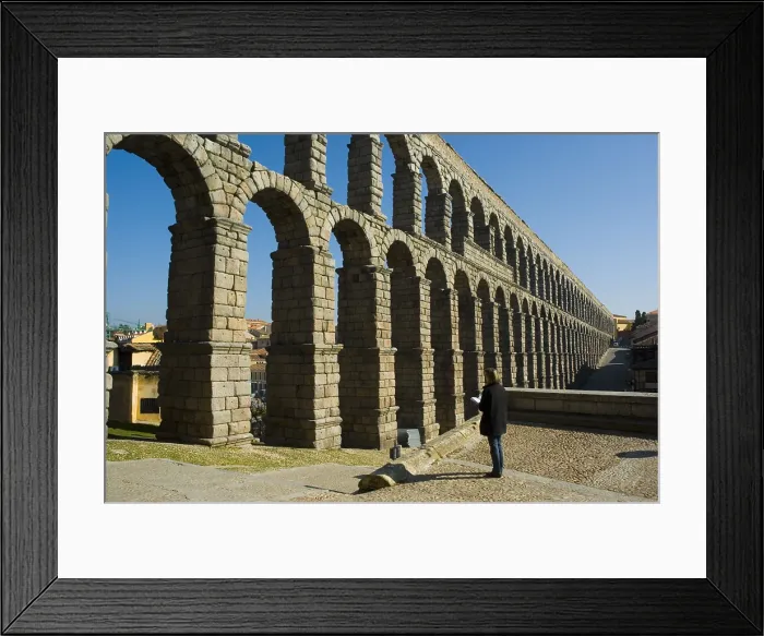 Framed Print : SPAIN. Segovia. Roman aqueduct. Roman art. Early empire1st c. Roman art. Early Empire. Fabrizio Finetti / AISA / Everett Collection (189243)**US SALES ONLY**