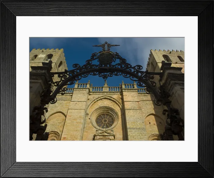 Framed Print : SPAIN. Sigenza. Cathedral. Romanesque front of the cathedral. Gothic art. ; Romanesque art. Fabrizio Finetti / AISA / Everett Collection (189255)**US SALES ONLY**