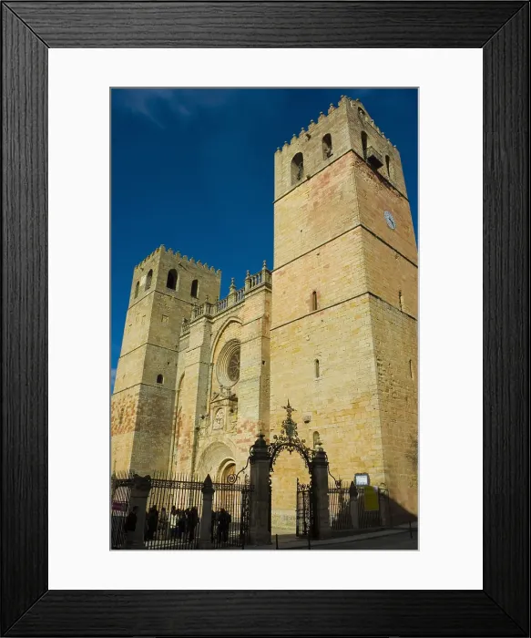 Framed Print : SPAIN. Sigenza. Cathedral. Romanesque front of the cathedral. Gothic art. ; Romanesque art. Fabrizio Finetti / AISA / Everett Collection (189256)**US SALES ONLY**