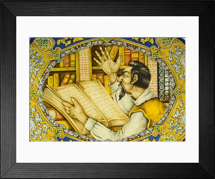 Framed Print : SPAIN. Toledo. Ceramics. The Don Quixote. Fabrizio Finetti / AISA / Everett Collection (189283)**US SALES ONLY** Framed Print : SPAIN. Toledo. Ceramics. The Don Quixote. Fabrizio Finetti / AISA / Everett Collection (189283)**US SALES ONLY**