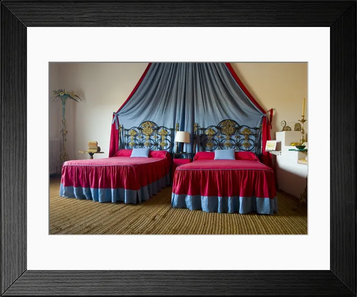 Framed Print : SPAIN. Cadaqus. Portlligat. House - museum Salvador Dali. Bedroom of Dal and Gala. Surrealism. Fabrizio Finetti / AISA / Everett Collection - Image has fine art copyright