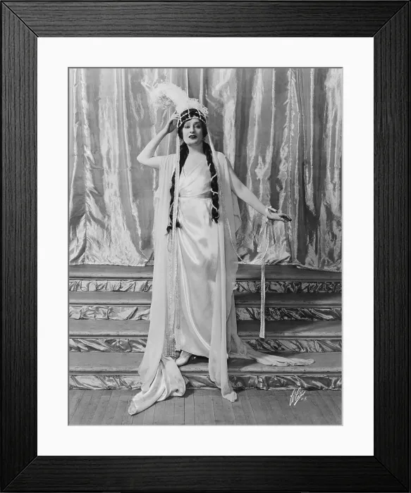 Framed Print : Nora Bayes (1880-1928) as Juliet in a burlesque of ROMEO AND JULIET. Bayes, a popular vaudeville and burlesque performer, was chosen by George M