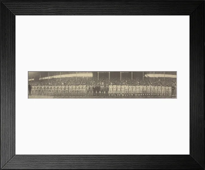Framed Print : 1924 Negro League World Series. Players from the Kansas City Monarchs and the Hilldale Athletic Club of Darby, Pennsylvania