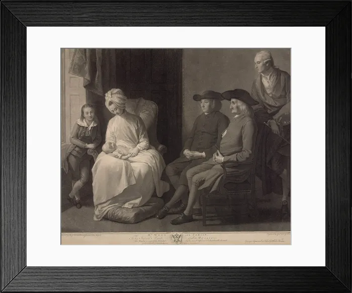 Framed Print : Benjamin West (1738-1829), and his family in London, 1779