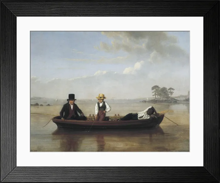 Framed Print : Fishing Party on Long Island Sound Off New Rochelle. 1847. Oil on canvas. AISA / Everett Collection (38375)**US SALES ONLY** Framed Print : Fishing Party on Long Island Sound Off New Rochelle. 1847. Oil on canvas. AISA / Everett Collection (38375)**US SALES ONLY**