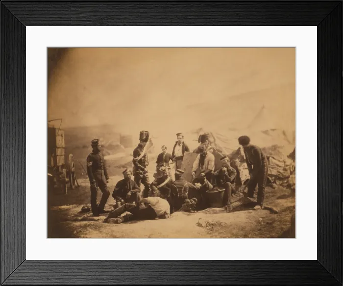 Framed Print : COOKING HOUSE, 8TH HUSSARS, 1855, by Roger Fenton Framed Print : COOKING HOUSE, 8TH HUSSARS, 1855, by Roger Fenton