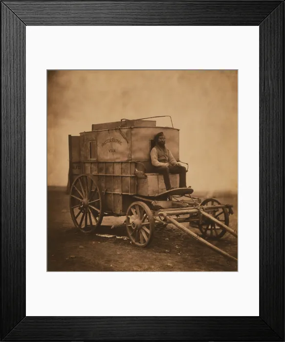 Framed Print : Roger Fenton (1819-1869), English photographer, worked from his portable Photographic Van during the Crimean War Framed Print : Roger Fenton (1819-1869), English photographer, worked from his portable Photographic Van during the Crimean War