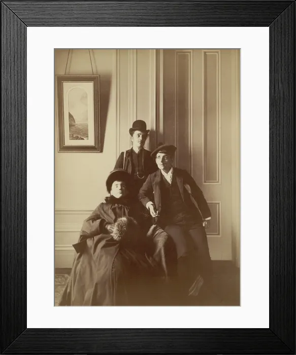 Framed Print : Frances Benjamin Johnston (1854-1951), self-portrait dressed as a man with false moustache, with other two women, one of whom is also dressed as a man. Ca. 1890 Framed Print : Frances Benjamin Johnston (1854-1951), self-portrait dressed as a man with false moustache, with other two women, one of whom is also dressed as a man. Ca. 1890