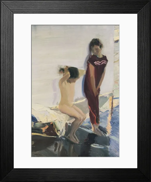 Framed Print : SOROLLAJoaqun (1863-1923). Before the Bath. 1909. Oil on canvas. SPAIN. Pontevedra. Pontevedra Museum. AISA / Everett Collection (22786)**US SALES ONLY**
