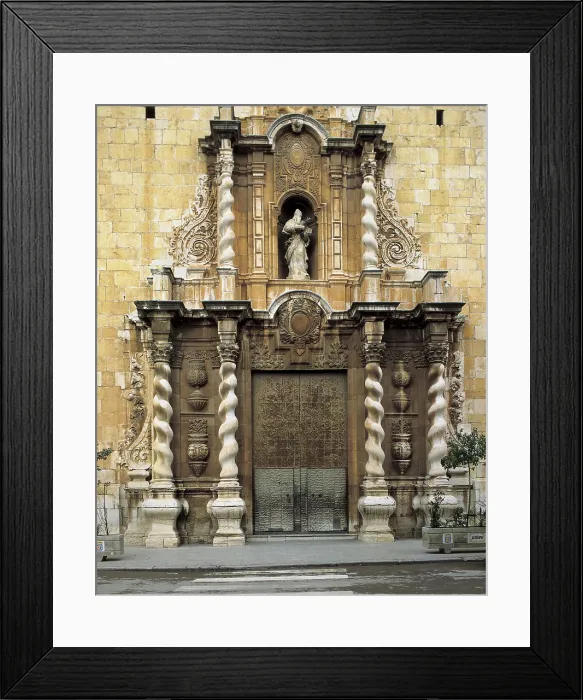 Framed Print : SPAIN. VALENCIAN COMMUNITY. CASTELLON. Benicarlo. Main church. Faade (18th c.). Baroque art. Architecture. - J. Bedmar / Iberfoto / Everett Collection (221543)**US SALES ONLY**