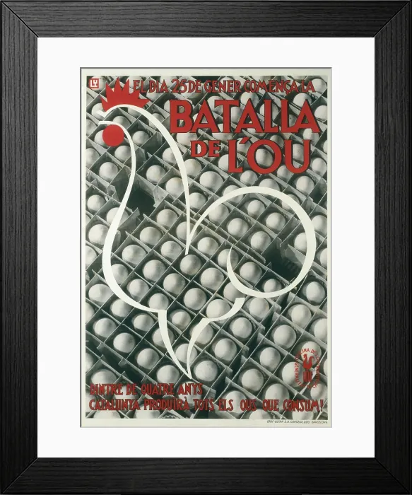 Framed Print : Spanish Civil War (1936-1939). 'El dia 26 de gener comena la batalla de l'ou' (On 26th January begins the battle of the egg). Poster of the Generalitat of Catalonia Framed Print : Spanish Civil War (1936-1939). 'El dia 26 de gener comena la batalla de l'ou' (On 26th January begins the battle of the egg). Poster of the Generalitat of Catalonia