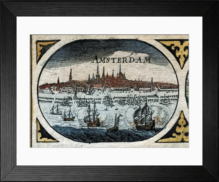 Framed Print : BLAEU, Willem Janszoon (1571-1638); BLAEU, Jan (1596-1673). Atlas Novus or Atlas Maior. 1635 - 1665. Amsterdam. 17th c. Printed in Amsterdam. Etching; Engraving. SPAIN. Barcelona