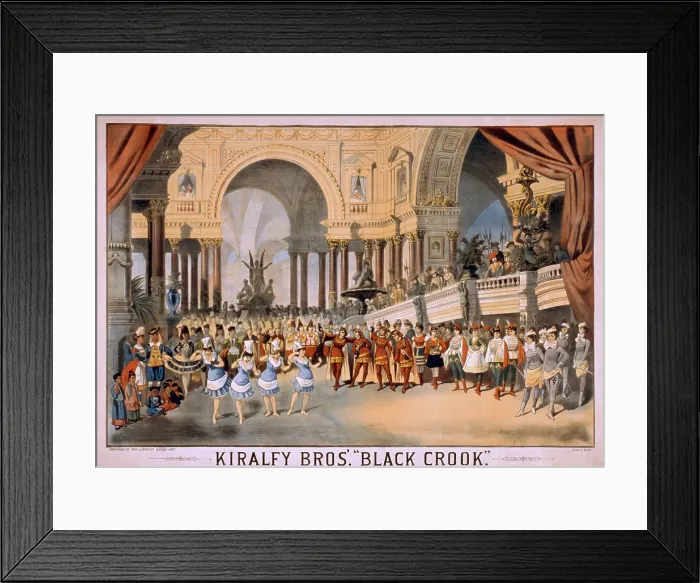Framed Print : BLACK CROOK's was first produced in New York in 1866 Framed Print : BLACK CROOK's was first produced in New York in 1866