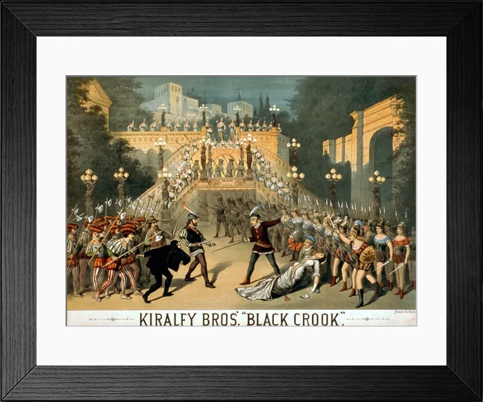 Framed Print : BLACK CROOK's plot involved a fairy queen, and evil count, treasure and a lovely village girl