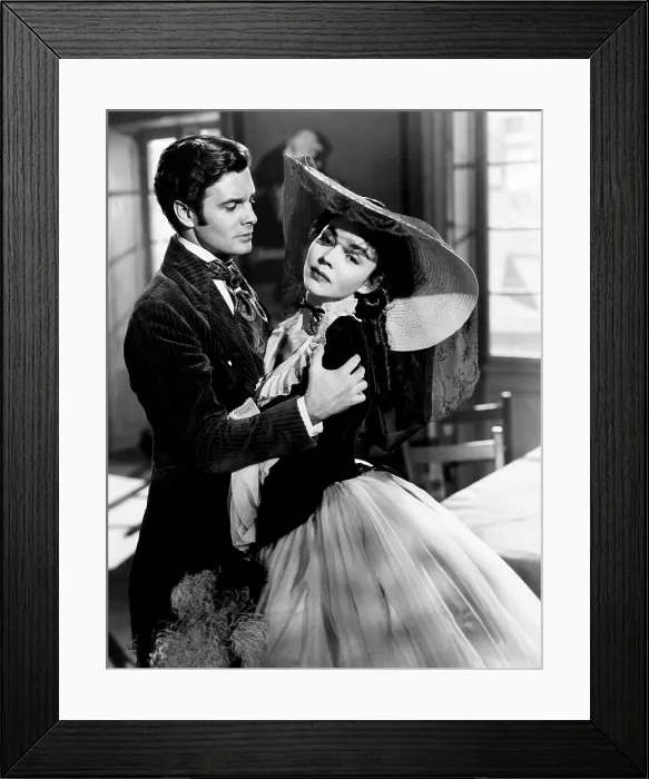 Framed Print : MADAME BOVARY, from left, Louis Jourdan, Jennifer Jones, 1949
