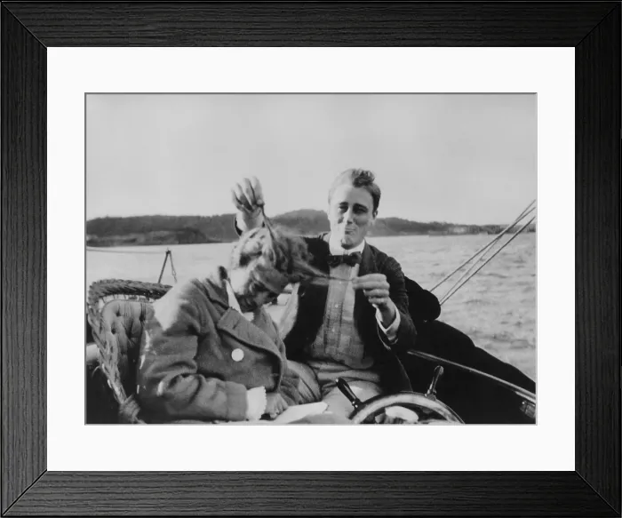 Framed Print : Franklin D. Roosevelt teasing his cousin, Jean Delano at Campobello. 1903. (BSLOC_2013_6_16) Framed Print : Franklin D. Roosevelt teasing his cousin, Jean Delano at Campobello. 1903. (BSLOC_2013_6_16)